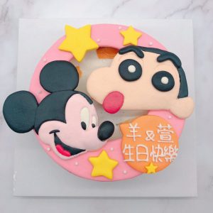蠟筆小新客製化造型蛋糕，米奇卡通生日蛋糕推薦
