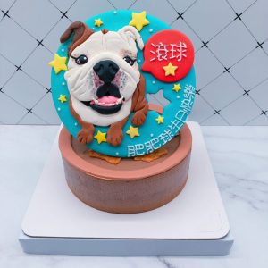 英國鬥牛犬造型蛋糕推薦，台北寵物客製化蛋糕