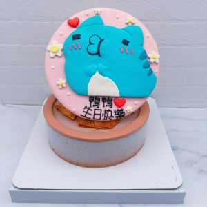 咖波嘟嘴造型蛋糕作品分享，Capoo生日蛋糕宅配分享